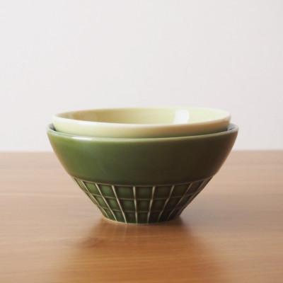 ふるさと納税 瑞浪市 【美濃焼】miyama.のごはん茶碗M・Lペア　箸置き付　グリーン |  | 01