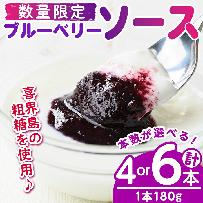 【ふるさと納税】＜本数が選べる！＞≪毎月数量限定≫ブルーベリーソース(1本180g・計4本 or 計6本) 鹿児島 国産 九州産 フルーツ 調味料【田野農園】