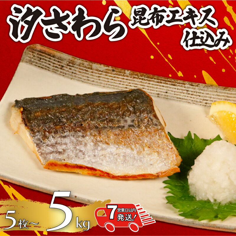 【ふるさと納税】 汐さわら 昆布エキス仕込 【 選べる 容量 】 5枚 〜 約 5kg 【 スピード配送 】