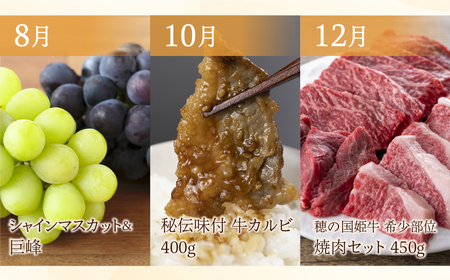 豊橋 どうまい 定期便 全6回 いちご / むき えび / うなぎ / シャインマスカット / 味付け肉 / 和牛 牛肉 定期 高評価 お楽しみ ぶどう フルーツ 鰻 苺 むきえび 冷凍 訳あり 海鮮