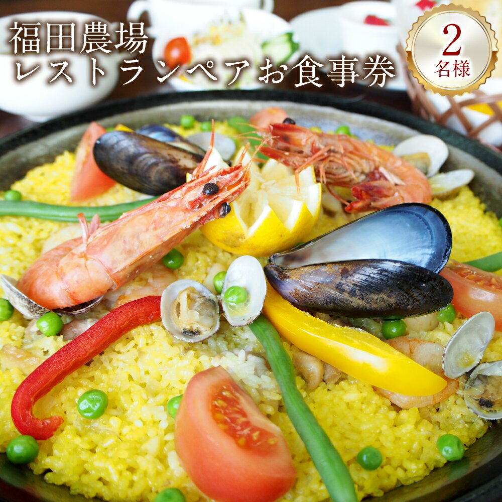 【ふるさと納税】福田農場 レストラン ペア お食事券 2名様 チケット 食事券 食事 コース 料理 自家製ジュース1杯サービス 年内発送 送料無料
