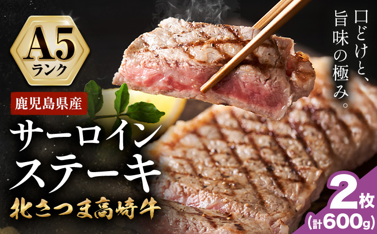 牛肉 肉 鹿児島県産北さつま 高崎牛 サーロインステーキ 2枚 600g 有限会社 太田家 《30日以内に出荷予定(土日祝除く)》お肉 牛 ステーキ 鹿児島県 さつま町