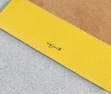 maf pinto (マフ ピント) 手帳カバー＆ブックカバー ライトイエロー ADRIA LINE レザー 本革 日本製