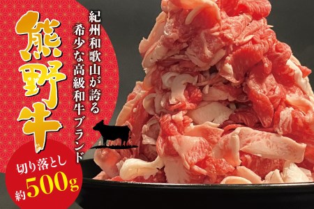 希少和牛 熊野牛 切落し 約500g ＜冷蔵＞ すき焼き しゃぶしゃぶ 牛肉【sim108】