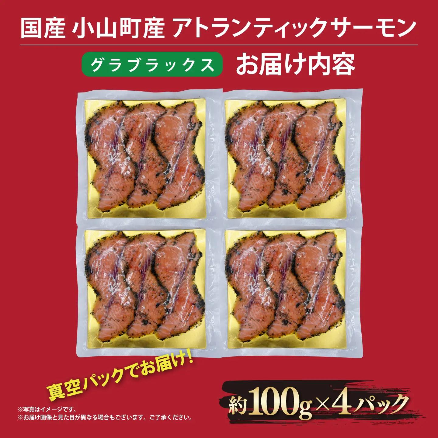 グラブラックス 約100g×4P サーモン 冷凍 国産サーモン