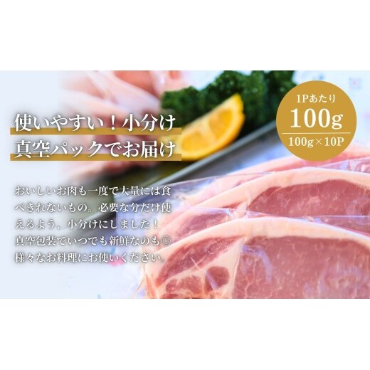 【12回定期便 総計12kg！真空個包装で便利】ありたぶた ロース 厚切り とんかつ用 12ヶ月 連続 1kg（100g×10パック）【有田まちづくり公社】佐賀県産 有田町産 ブランド豚 ありたぶた 