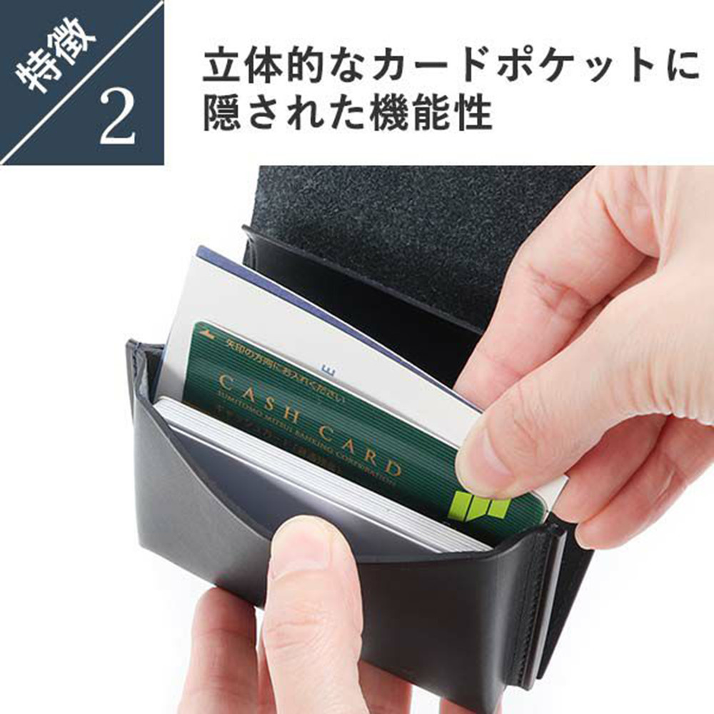 レンマ Cajon カホン ミニ財布 lemma ネイビー