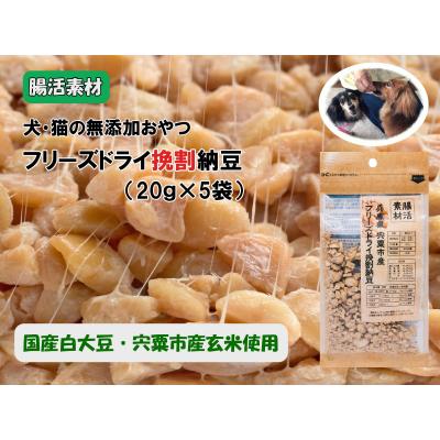 ふるさと納税 宍粟市 腸活素材　犬・猫の無添加おやつ　フリーズドライ挽割納豆　O23　