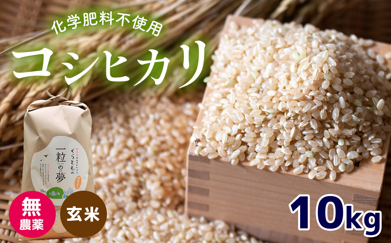 
無農薬・化学肥料不使用 コシヒカリ(玄米) 10kg
