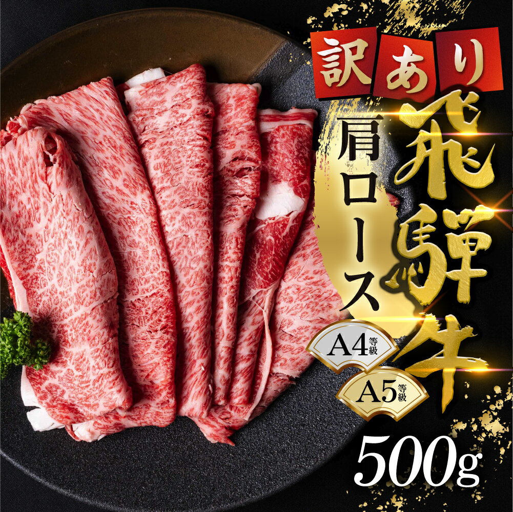 【ふるさと納税】訳あり 飛騨牛 すき焼き用 肩ロース 500g(250g×2) / 食品 精肉 肉加工品 牛肉 しゃぶしゃぶ すき焼き 炒め物 冷凍 22000円
