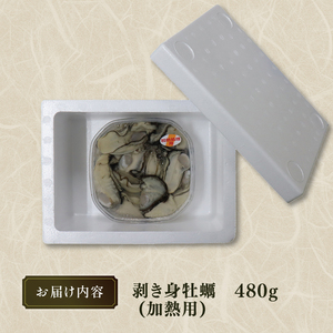 むき身牡蠣 480g 加熱用 冷蔵 かき