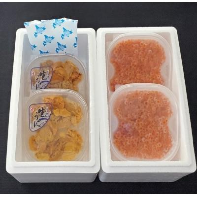 ふるさと納税 根室市 エゾバフンウニ塩水2P、いくら醤油漬け2P[11月下旬以降発送] E-71018 |  | 01