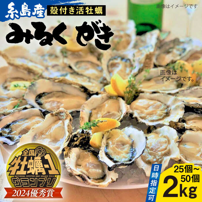 【ふるさと納税】【日時指定可】加熱用 みるくがき2kg 殻付き 活牡蠣 糸島市 / 豊久丸 ブランド/カキ/牡蛎 [AEJ004]