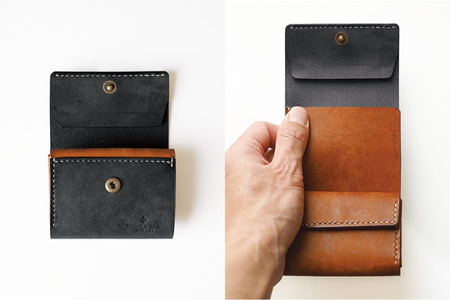 小さい のにめっちゃ入る 三つ折り 財布 14 ブラックブラウン