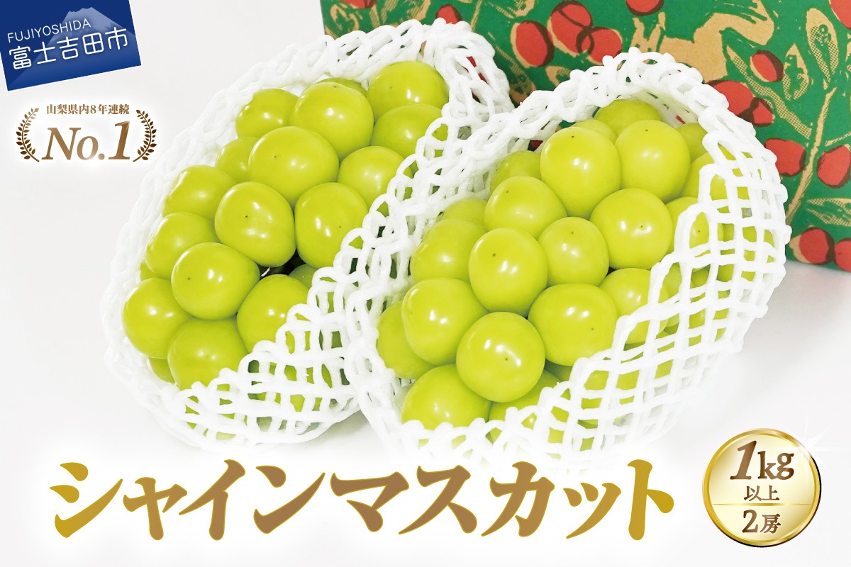 
            【2025年発送】ジューシーで甘さ抜群　厳選シャインマスカット1kg以上 数量限定 期間限定 シャインマスカット ぶどう シャイン フルーツ 果物 山梨 富士吉田市
          