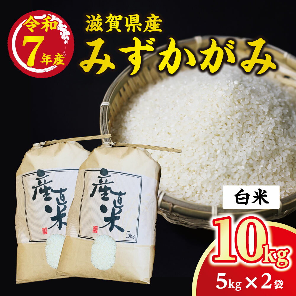 【ふるさと納税】令和7年産 近江米 みずかがみ 10kg（5Kg × 2袋） 環境こだわり米 白米 精米 国産 キッチンパル