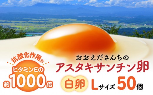 
                  おおえだファーム 御皇卵 アスタキサンチン卵（白卵）Lサイズ 50個入り
                