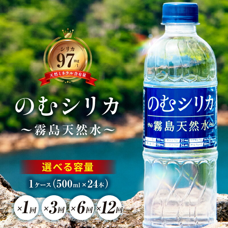 【ふるさと納税】【選べる定期便】【シリカ含有量世界トップクラス】シリカ水 水 天然水 500ml×24本 ミネラルウォーター のむシリカ 飲むシリカ 中硬水 シリカ 霧島の天然水