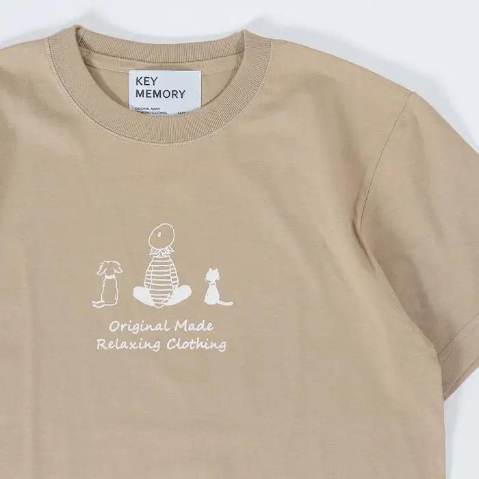 《1》【KEYMEMORY鎌倉】TIMEイラストTシャツBEIGE