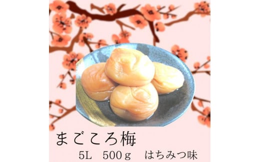 
まこごろ梅 はちみつ味 5Lサイズ 500g
