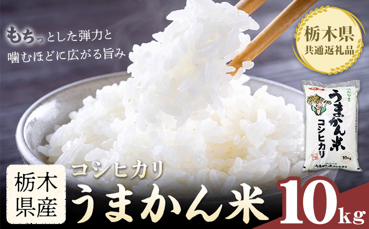 令和7年産 米 お米 コシヒカリ うまかん米 10kg JAおやま《30日以内に出荷予定(土日祝除く)》 栃木県 野木町産 コメ 米 ブランド米 こしひかり【栃木県共通返礼品】