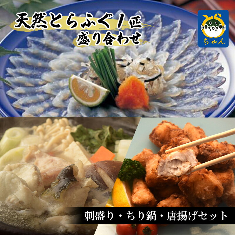 【ふるさと納税】【千葉県産】天然とらふぐ1匹盛り合わせ　刺盛り・ちり鍋・唐揚げセット 魚貝類 フグ