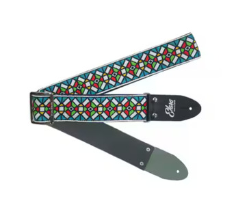 【ギターストラップ】Elara Straps StainedGlass PacificBlue(BK　ギター　ベース　アコースティックギター　アコギ　エレキギター　エレキ　ギターストラップ　ベースストラップ　エララストラップ