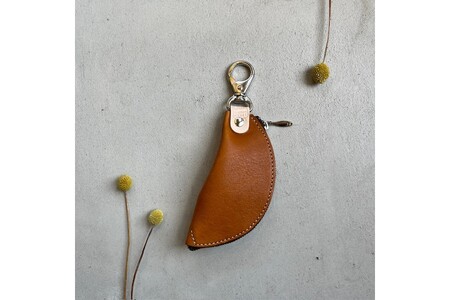 バナナキーケース 牛革ケース キャメル