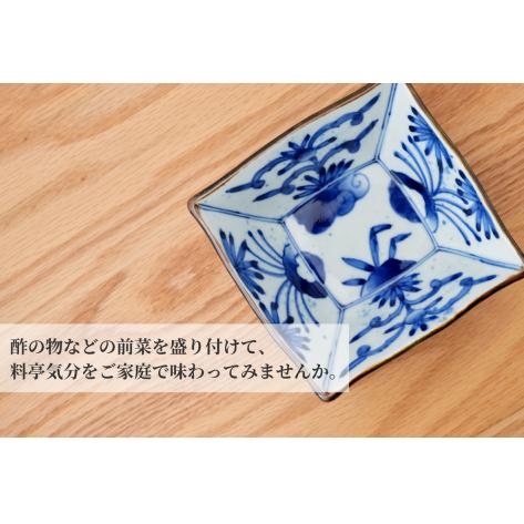 有田焼 草花紋角小鉢ペア【まるぶん】食器 器 うつわ 和風 セット 染付 小鉢 おしゃれ  40000円 4万円 A40-438_イメージ5