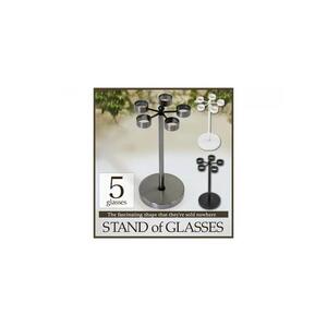 monoKOZZ 5個掛け回転式メガネスタンド 丸【スノーホワイト】アイアン雑貨 シンプル 眼鏡掛け 便利 個性的 眼鏡置き おしゃれ