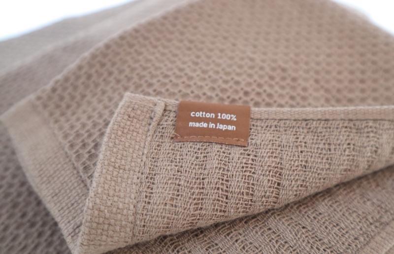 【ソフトハニカム】泉州南部織 バスタオル3枚セット（ブラウン）+ソフトハニカム織ハーフハンカチ1枚 G1932