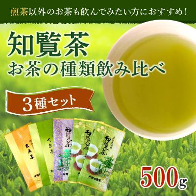 ふるさと納税 南九州市 知覧茶 お茶の種類飲み比べ500g
