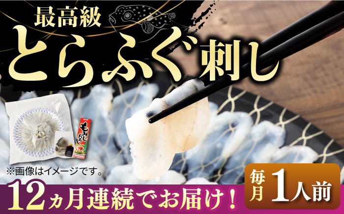 【全12回定期便】とらふぐ 刺身 （1人前） [JDT023] ふぐ フグ 河豚 とらふぐ トラフグ 刺身 刺し身 ふぐ刺し 177000 177000円