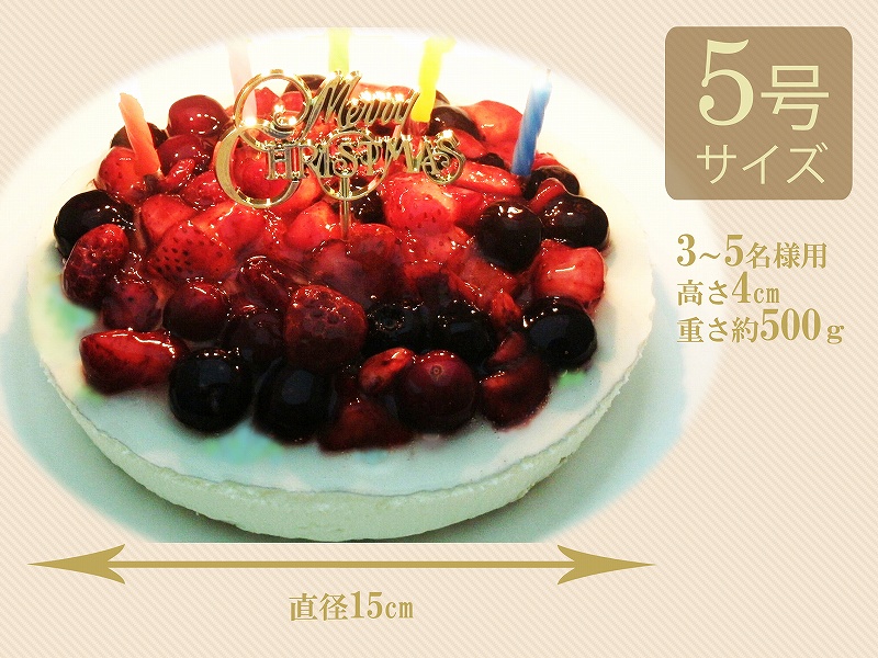 【エニシダ】クリスマスケーキ ４種のベリーチーズケーキ(キャンドル・Xmasプレート付)