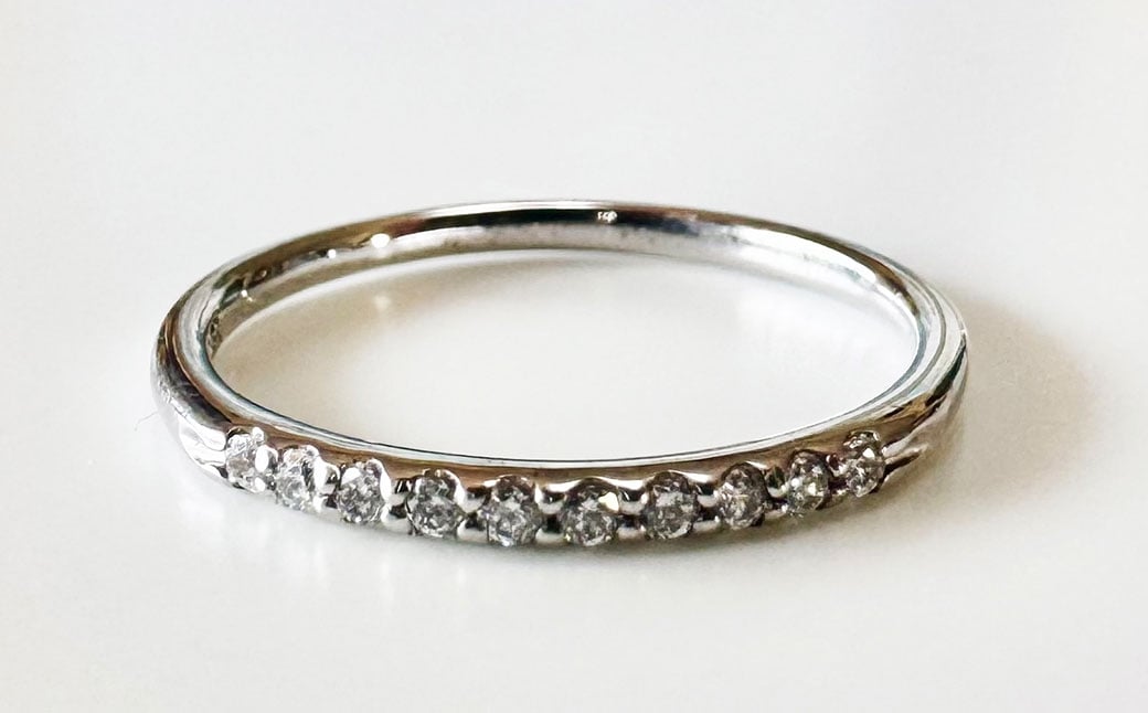 プラチナダイヤモンドリング ハーフエタニティーリング 0.10カラット 【AK-5469/0001】 