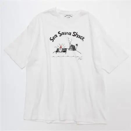 【Sea Sauna Shackオリジナル】ロゴTシャツ ホワイト Lサイズ【1668819】