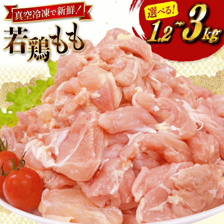 【ふるさと納税】 鶏肉 もも 選べる 内容量 宮崎県産 若鶏 もも切身 1.2kg 3kg セット [TRINITY 宮崎県 日向市 452061355] もも肉 小分け 鶏肉もも 宮崎 真空パック モモ モモ肉 冷凍 肉