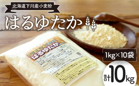 下川産小麦粉「はるゆたか」 10kg 強力粉 ハルユタカ 国産小麦 パン ベーグル ピザ ドーナツ 故郷 ふるさと 納税 国産 北海道産 北海道 下川町 10kgセット F4G-0148