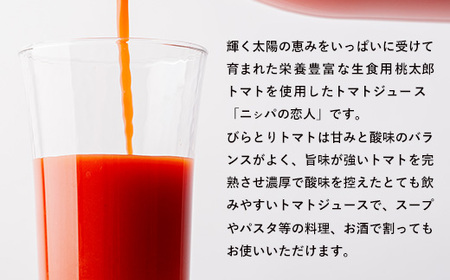 完熟生食用トマトの旨味たっぷり！“贅沢濃厚”「ニシパの恋人」トマトジュース無塩　1L×6本【 ふるさと納税 人気 おすすめ ランキング トマトジュース トマト とまと 健康 美容 飲みやすい 北海道 