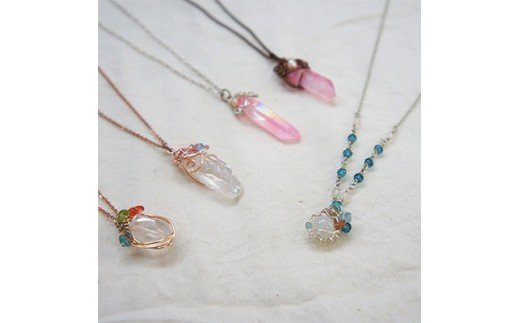彩りハンドメイド 天然石アクセサリー よくばり5点 (イヤリング3点、ブレスレット、ネックレス)セット [0066]_イメージ4