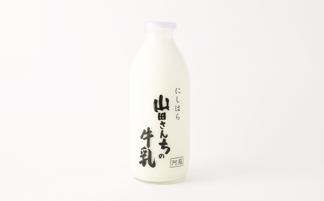 【6ヶ月定期便】山田さんちの牛乳 2本セット 900ml×2本 計6回 合計10.8L ノンホモ牛乳 牛乳 