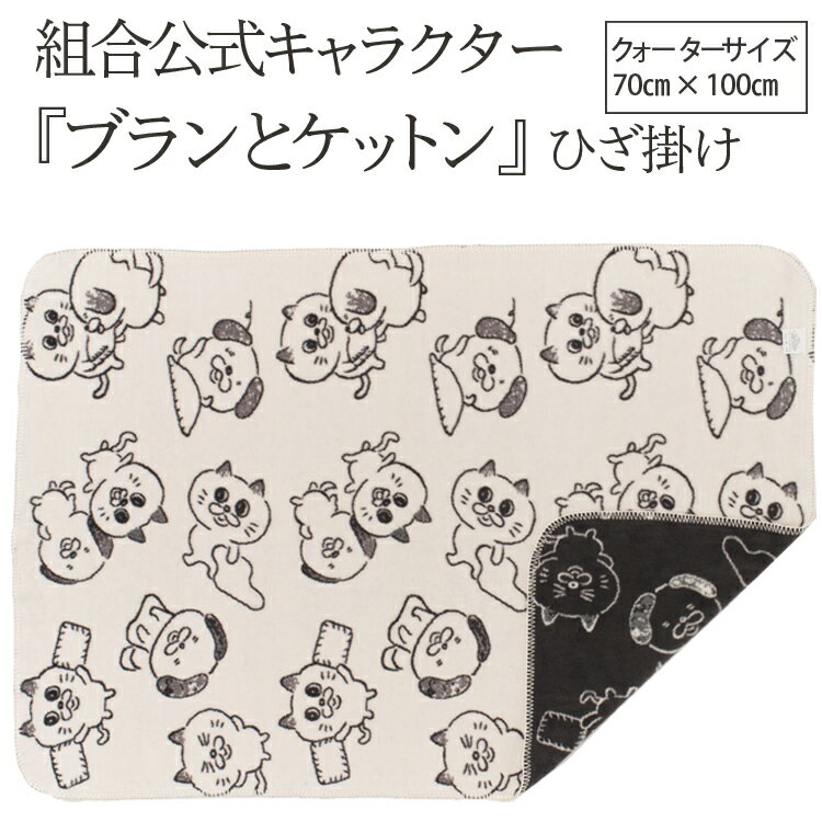 【ふるさと納税】組合公式キャラクター「ブランとケットン」ひざ掛け