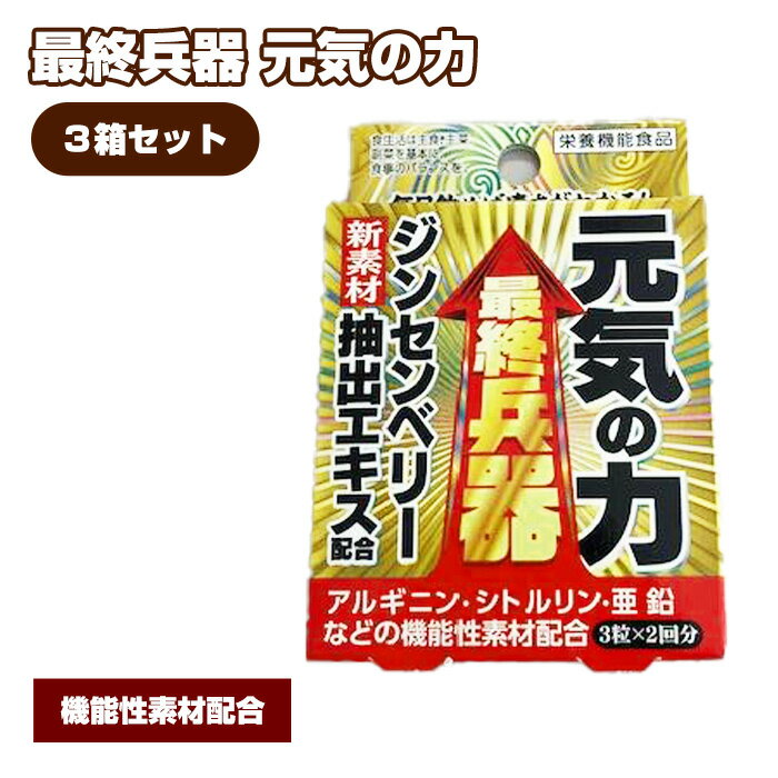 【ふるさと納税】No.331 最終兵器 元気の力 3箱セット ／ サプリメント サプリ 送料無料 大阪府