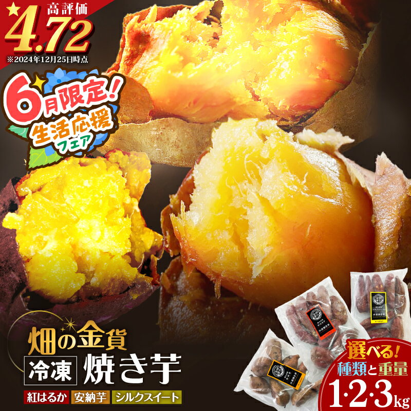 【ふるさと納税】【期間限定 特別価格】高評価★4.72 畑の金貨 冷凍 焼き芋 選べる 種類と重量 1kg 〜 3kg さつまいも 紅はるか シルクスイート 安納芋 甘い スイーツ 産地直送 甘いも販売所 甘芋 スイートポテト 蜜 蜜芋 鹿児島 おすすめ ランキング プレゼント ギフト