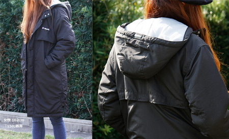 暖かく軽い着心地の中綿入りベンチコート（男女兼用）静岡県 牧之原市 Revolla