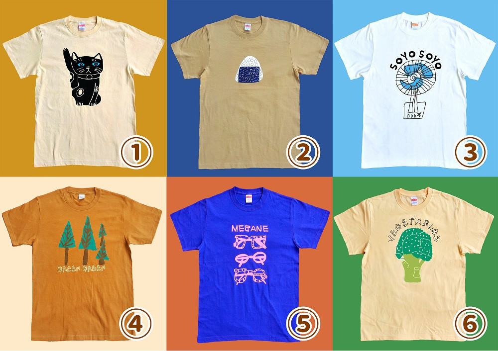 
オリジナル 手刷り Ｔシャツ（６種）メンズ レディース かわいい おしゃれ 通年 日用品 シャツ Sサイズ Mサイズ Lサイズ XLサイズ イラスト 人気 おすすめ
