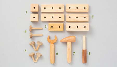 【木のおもちゃ】ちいさな大工道具セット 受注生産品 名入れ可能