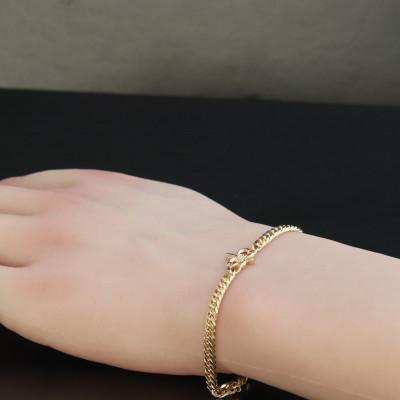 ふるさと納税 山梨市 K18百合の紋章ブレスレット【ダイヤ0.01ct・18cm】 |  | 02