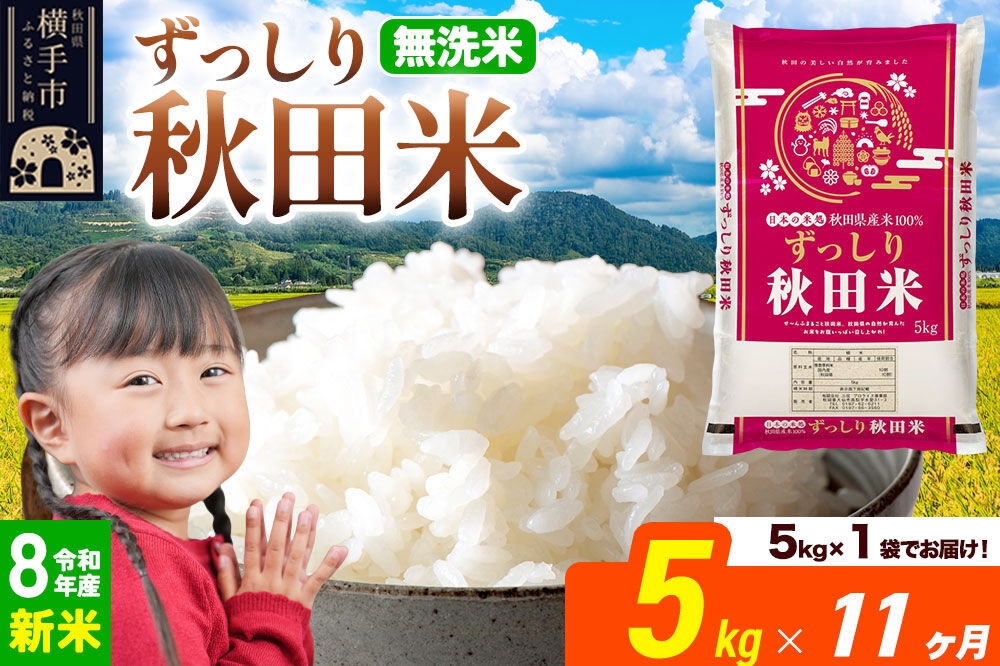
                  《令和8年産 新米受付》《定期便11ヶ月》秋田県 横手市産 ブレンド米【無洗米】5kg（5kg×1袋） [米 お米 こめ 白米 無洗米 ブレンド米 小分け ご飯 ごはん 秋田県産 横手市]
                
