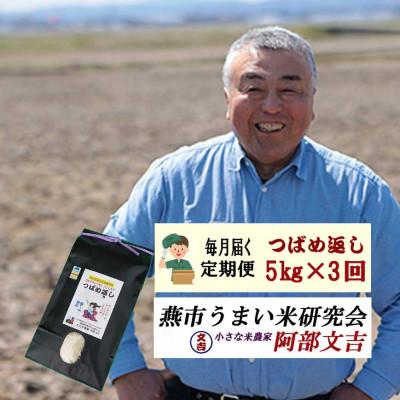 ふるさと納税 燕市 【毎月定期便】おかずのいらないコシヒカリ「つばめ返し」白米5kg全3回 |  | 01